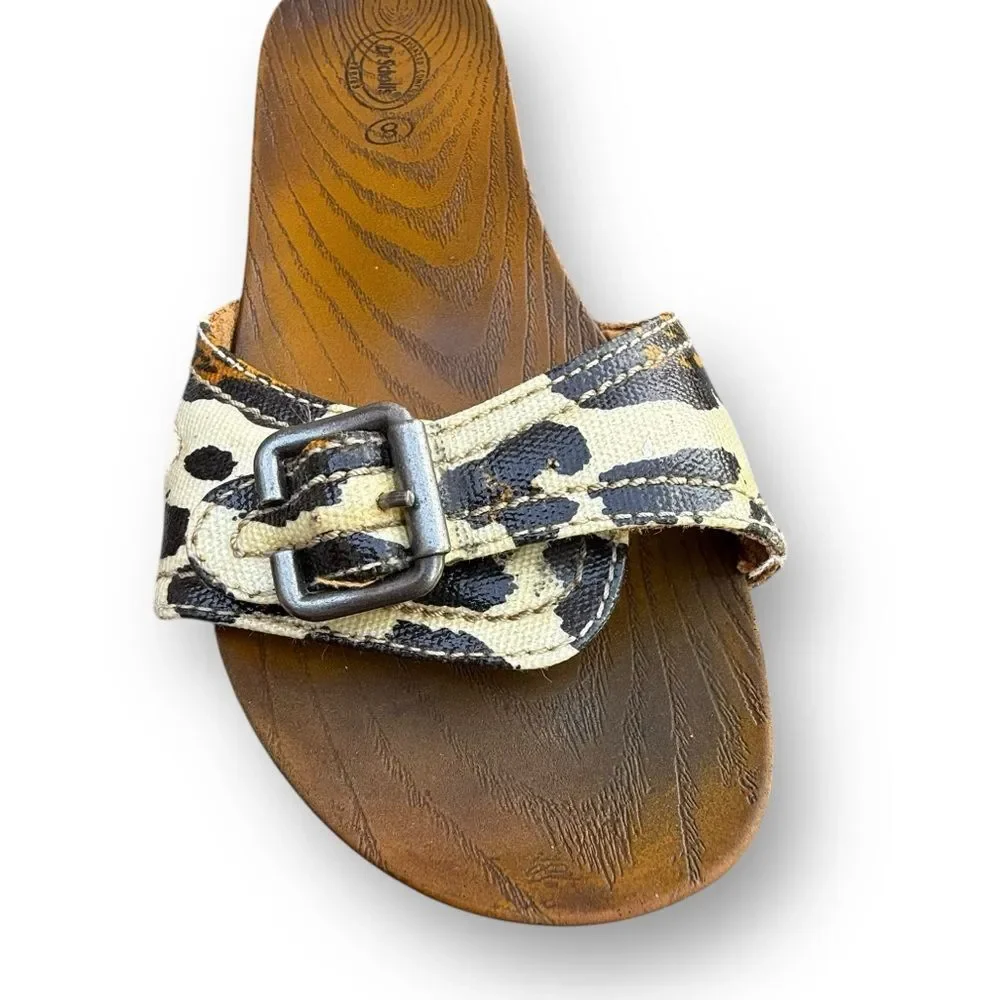 Dr. Scholl's Advanced Comfort Leopart Print Animal Faux Wood Sandals size 8 - Picture 3 of 12